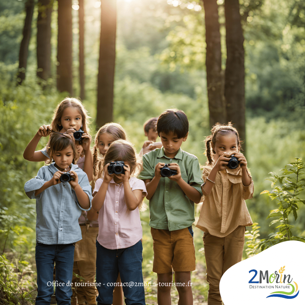 enfants qui prennent des photos